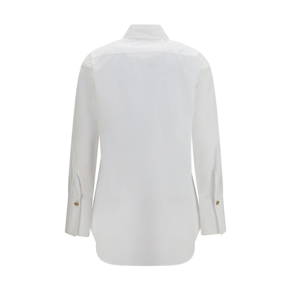 Balmain Weißes Baumwollkleidhemd