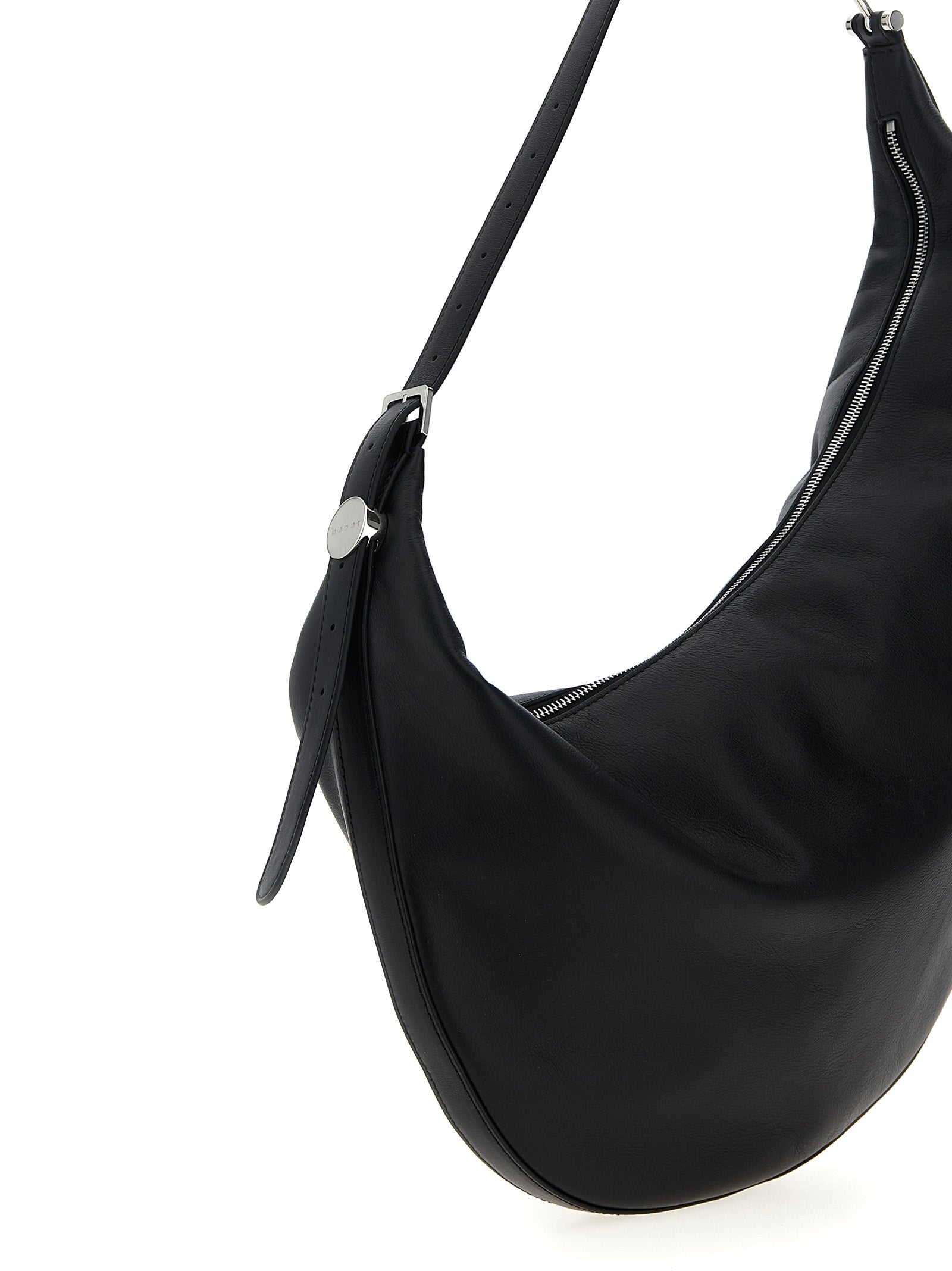 Marni Schwarze Kalbsleder-Schultertasche