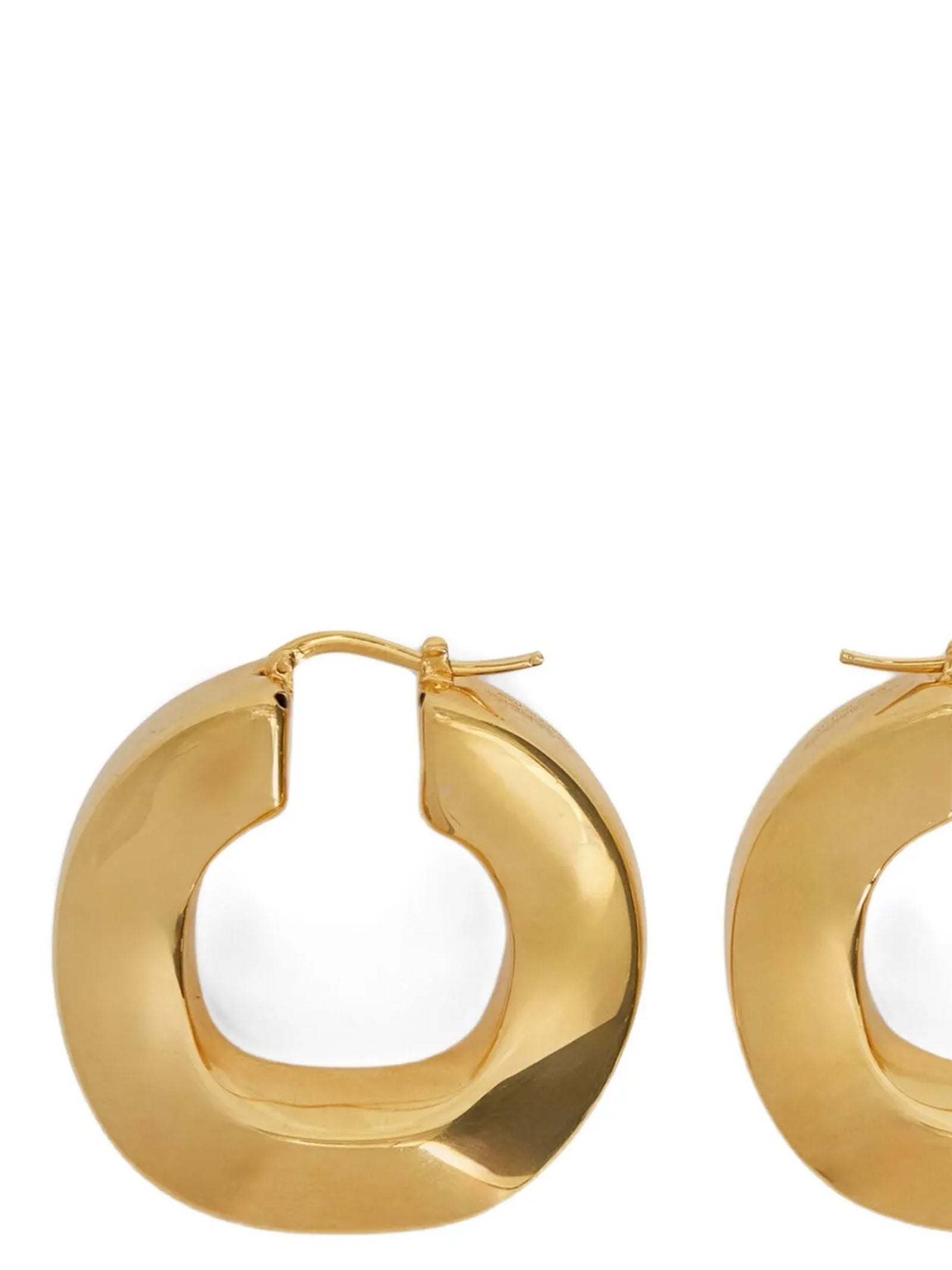 Jil Sander Goldfarbene Kupferohrringe