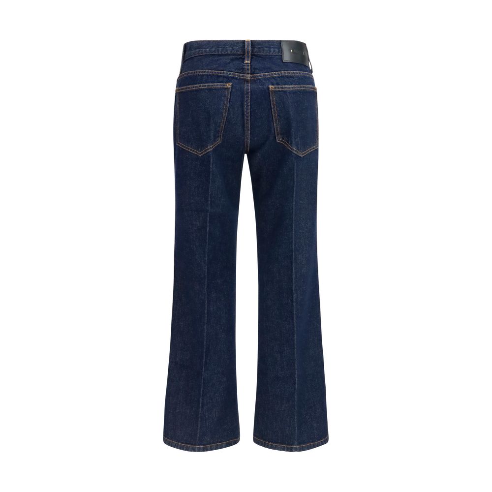 Khaite Blaue Baumwoll-Jeans mit ausgestelltem Bein