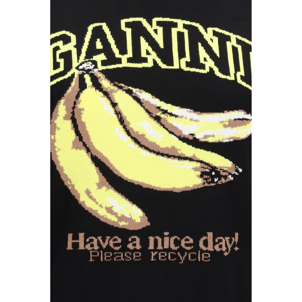 Ganni Schwarzer Baumwoll-Sweatshirt