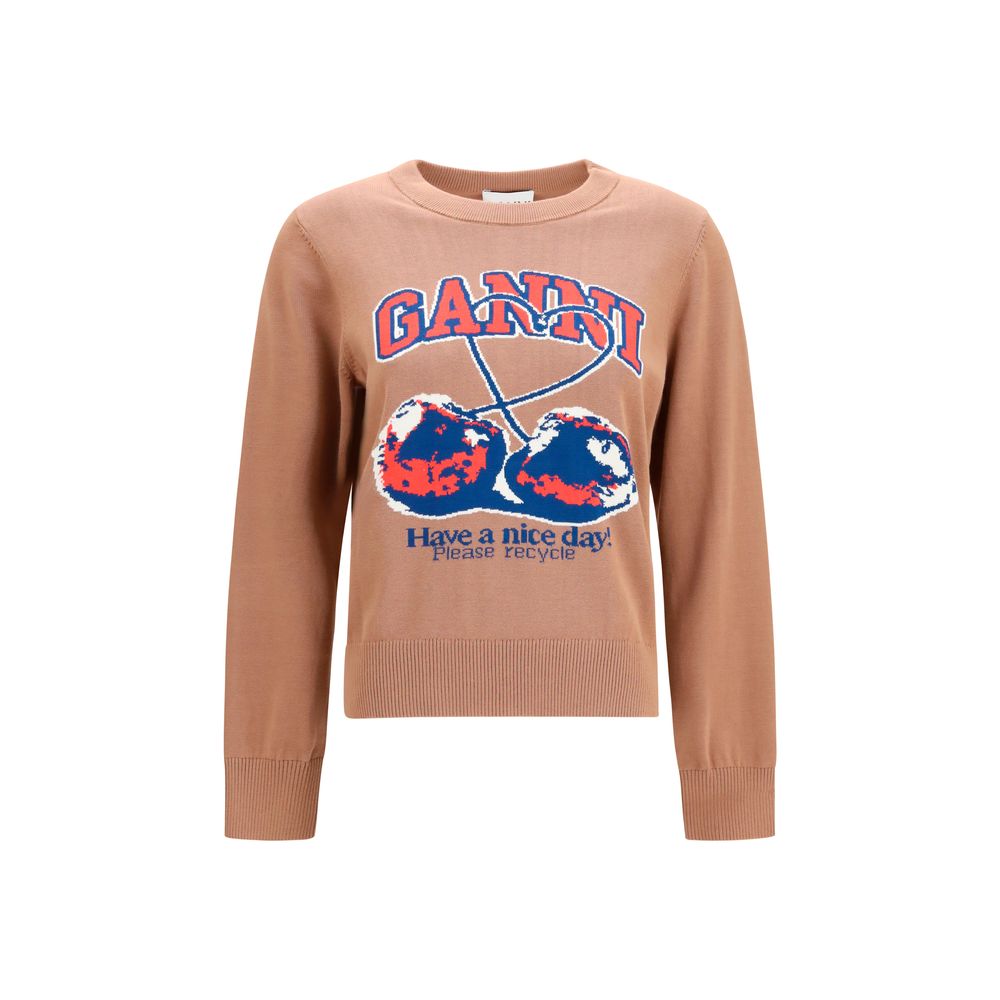 Ganni Beige Baumwoll-Sweatshirt
