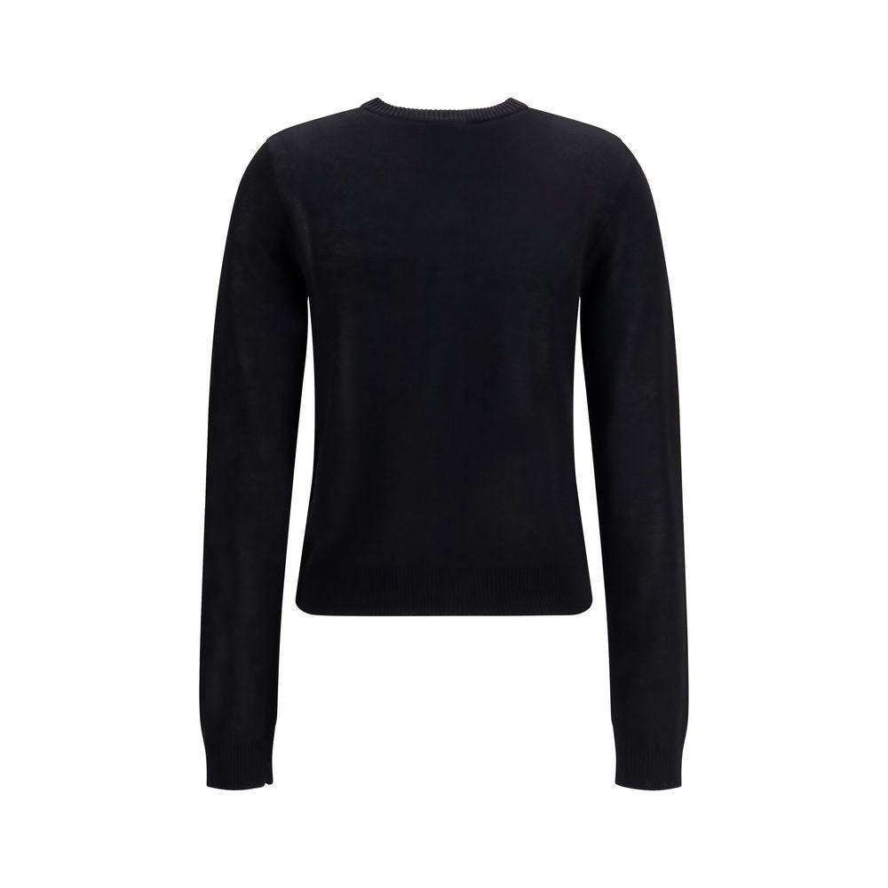 Ganni Schwarzer Baumwollcardigan