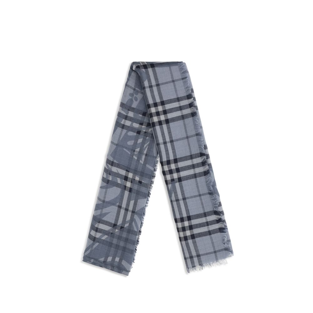 Burberry Blauer Wollschal Aries Foulard