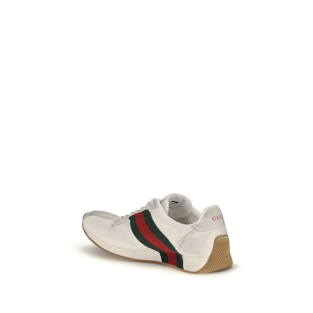 Gucci Weiße Sneaker aus Polyester im Athletic-Stil