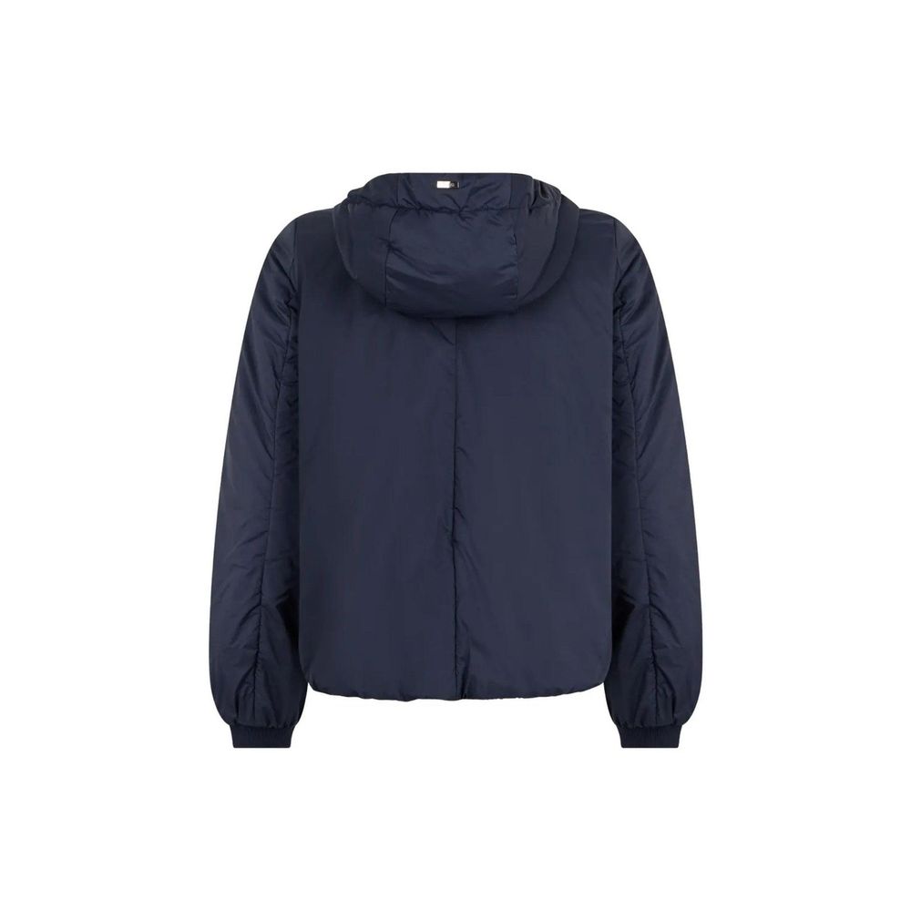 Herno Blaue Polyamid-Jacke in voller Länge