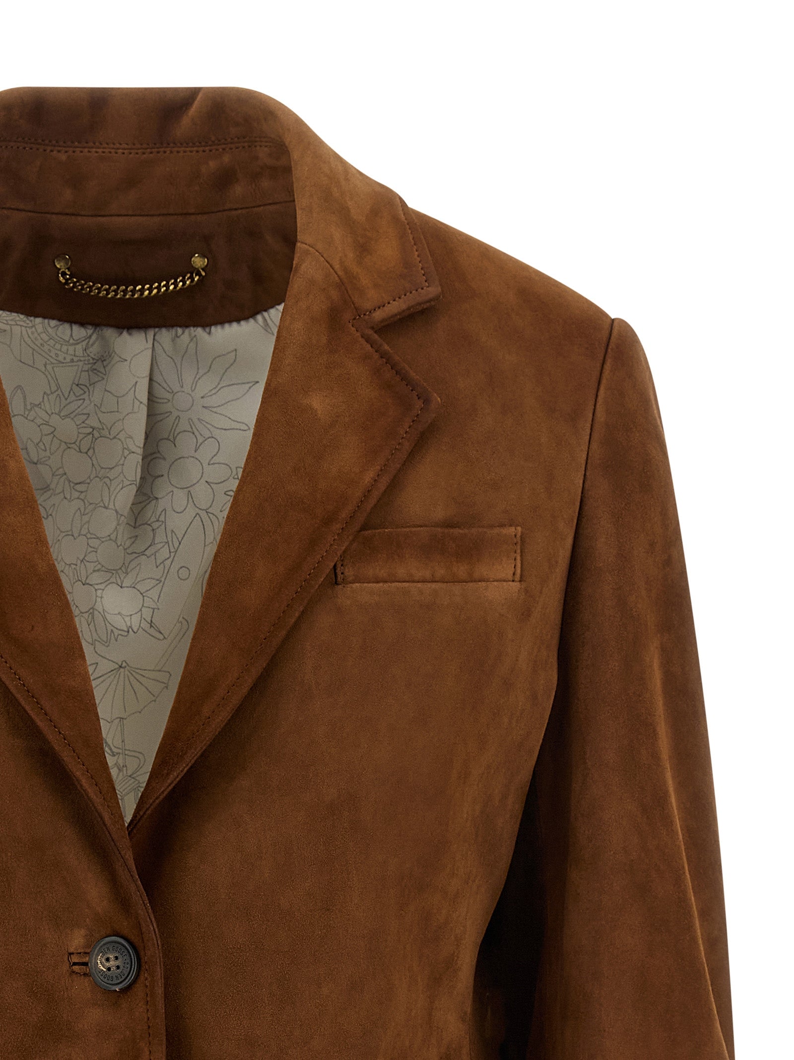 Golden Goose Braune Lammlederjacke