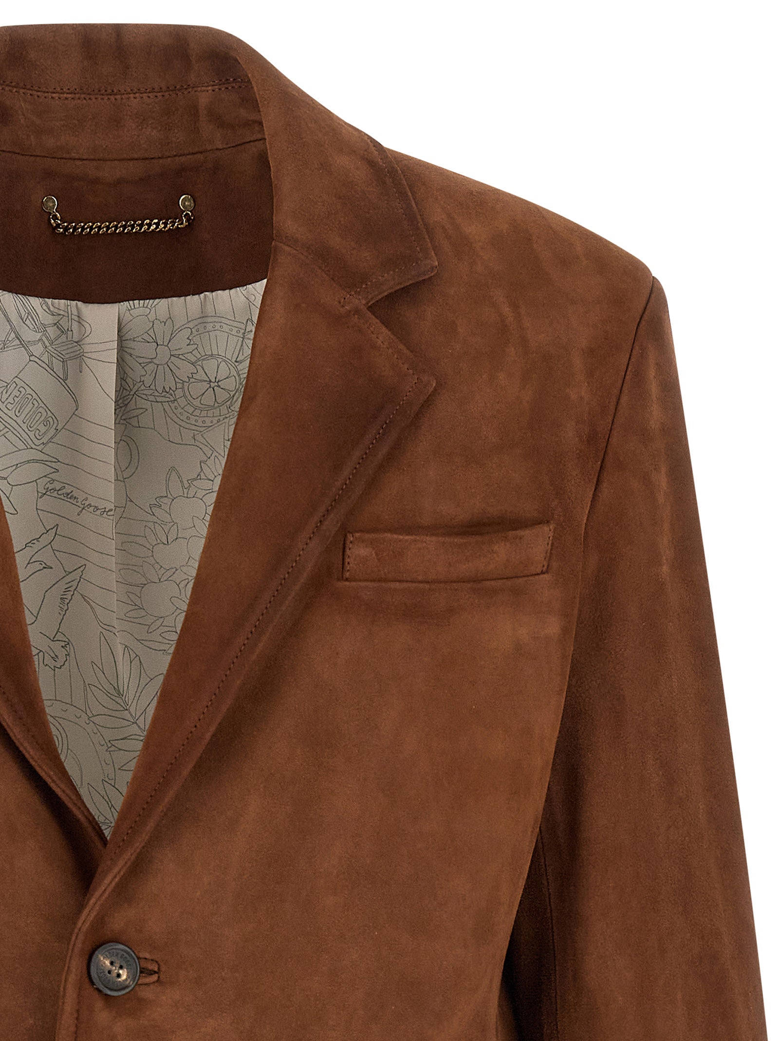 Golden Goose Braune Lammlederjacke