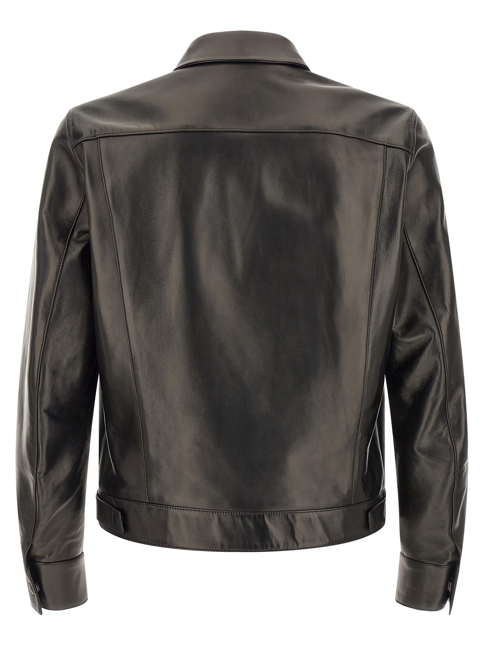 Tom Ford Schwarze Lammlederjacke