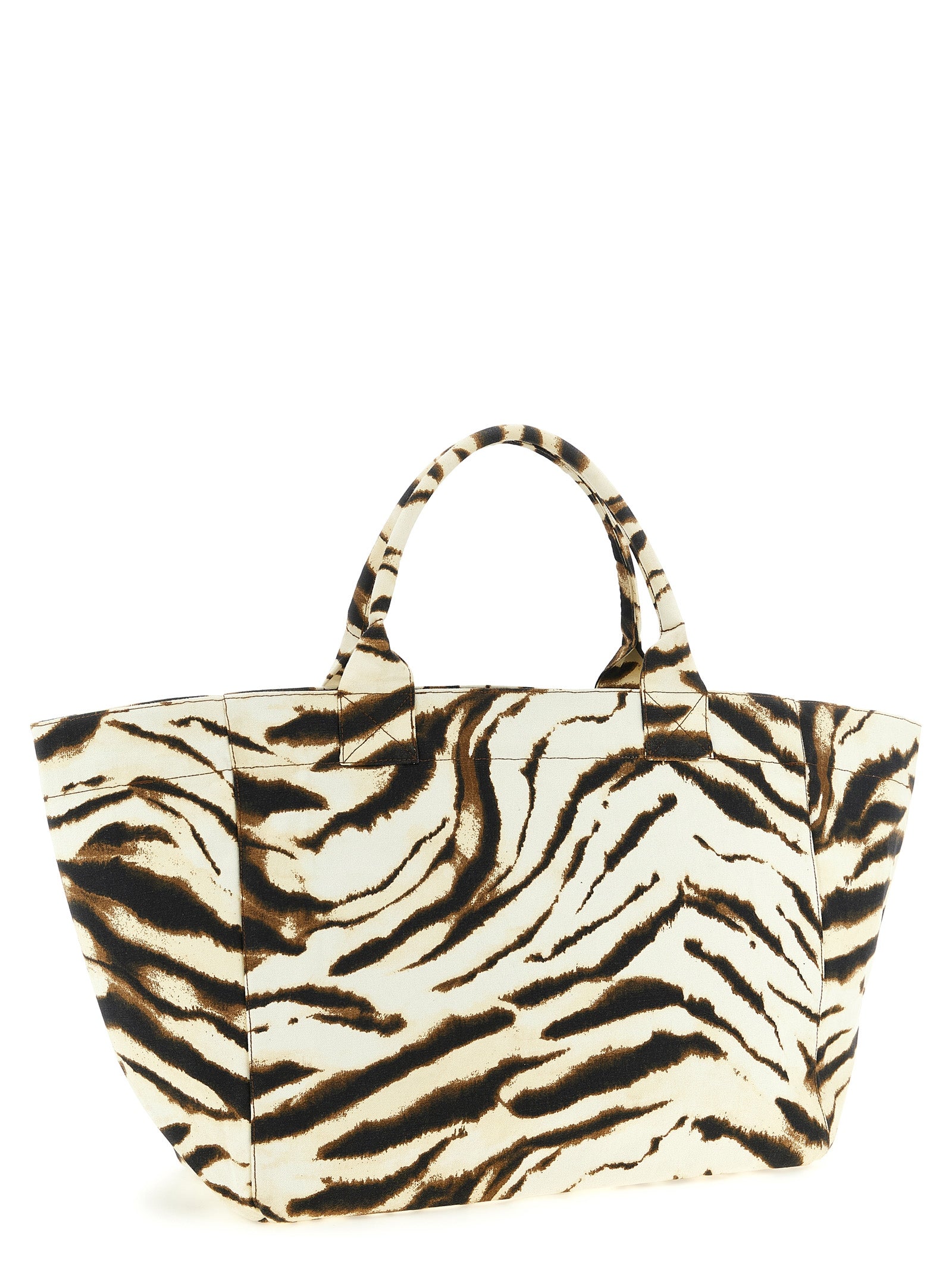 Ganni Beige Shopper aus recycelter Baumwolle