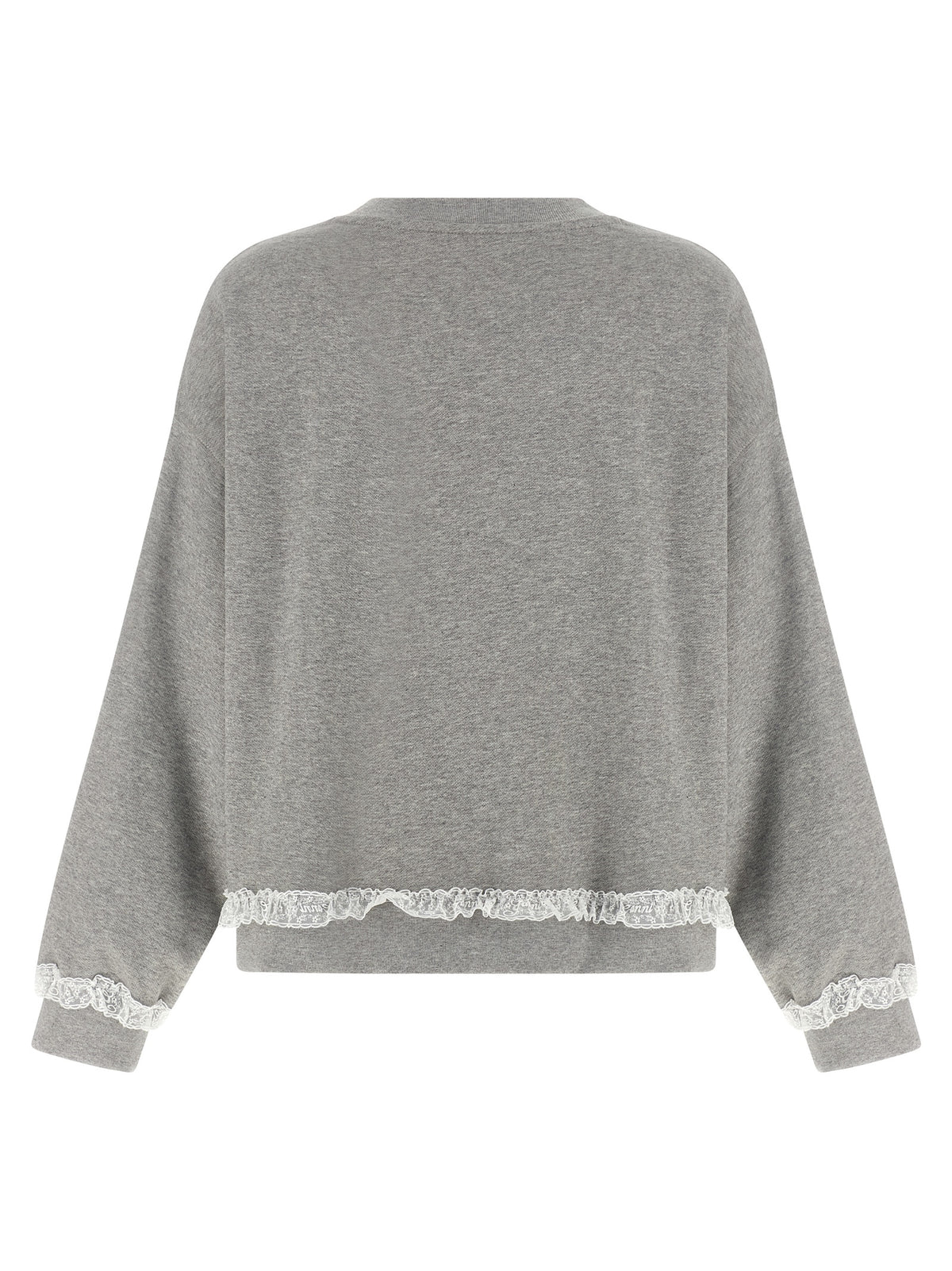 Ganni Grauer Bio-Baumwoll-Sweatshirt