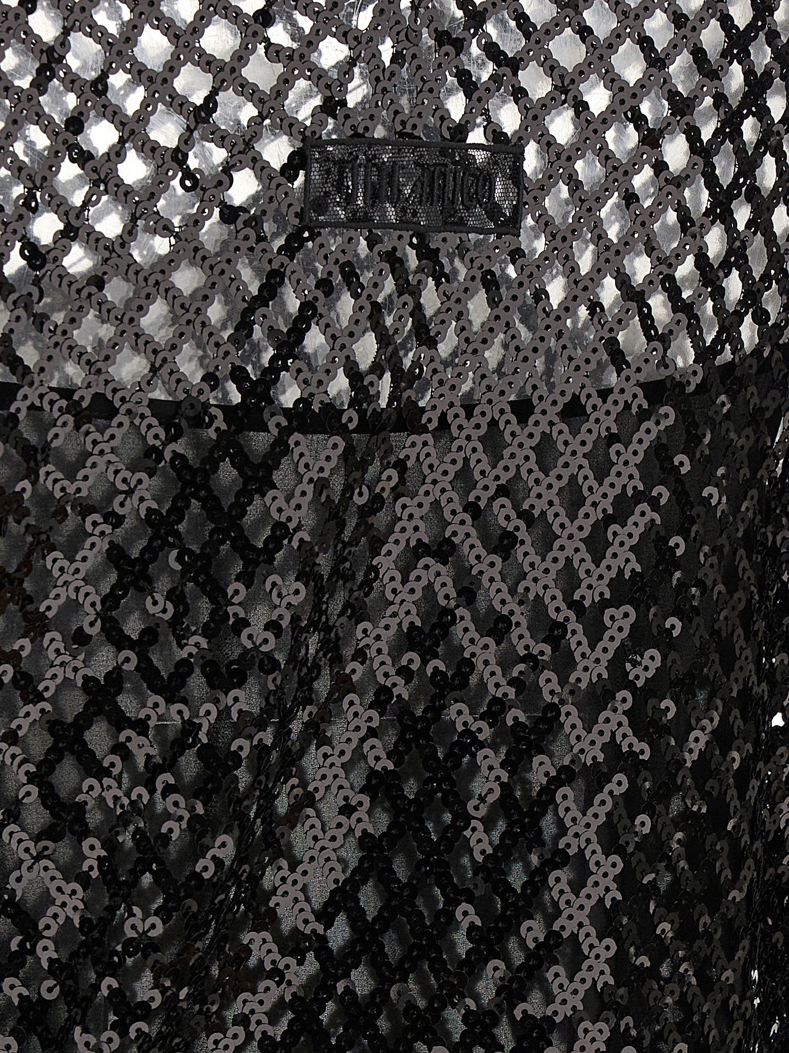 The Attico Schwarzes Polyester-Kurzkleid