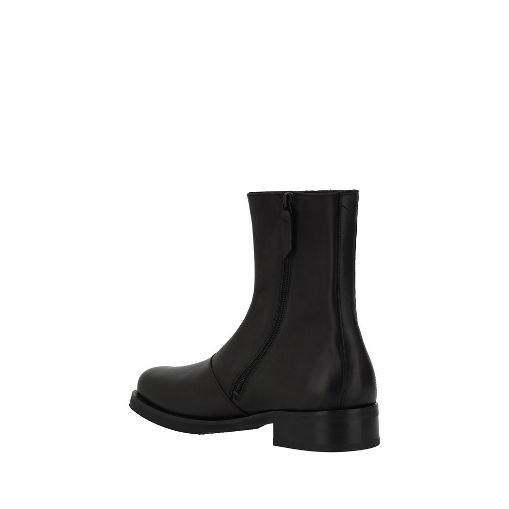 Our Legacy Schwarze Ankle Boots aus Kalbsleder Bos Taurus