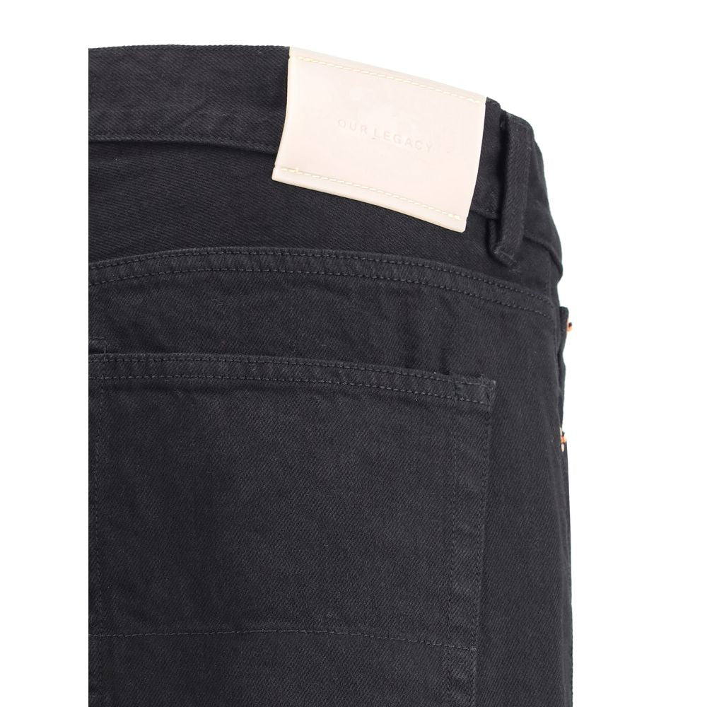 Our Legacy Schwarze Baumwoll-Jeans mit geradem Bein