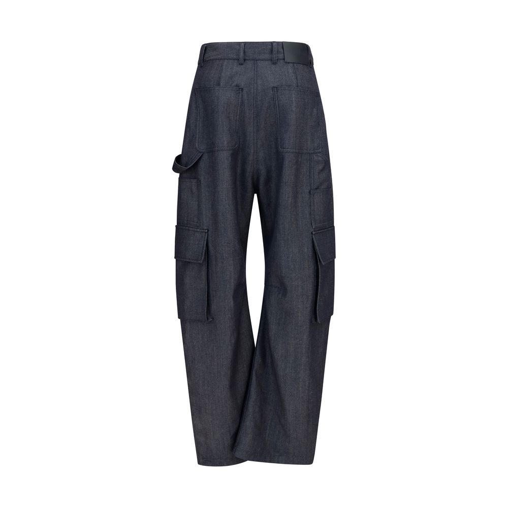 Balenciaga Blaue Oves Aries Cargo-Hose aus Wolle