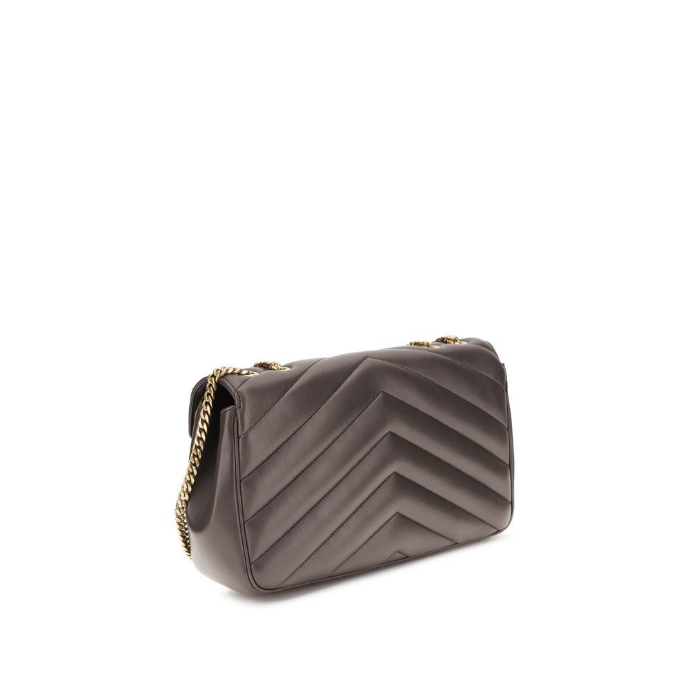Saint Laurent Graue Lammleder Schultertasche Ovis Aries Aries