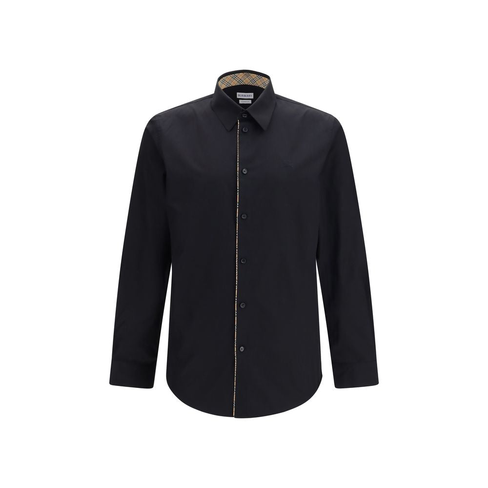 Burberry Schwarzes Baumwollhemd
