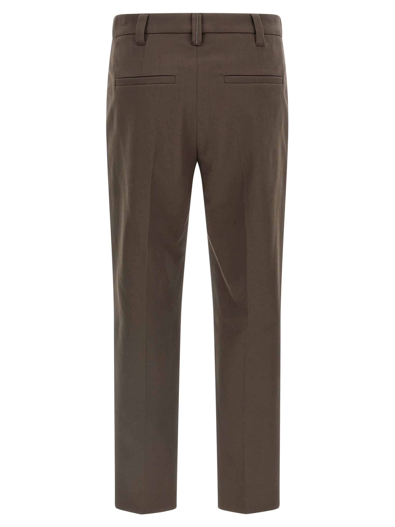 Brunello Cucinelli Braune Baumwollhose für die Freizeit