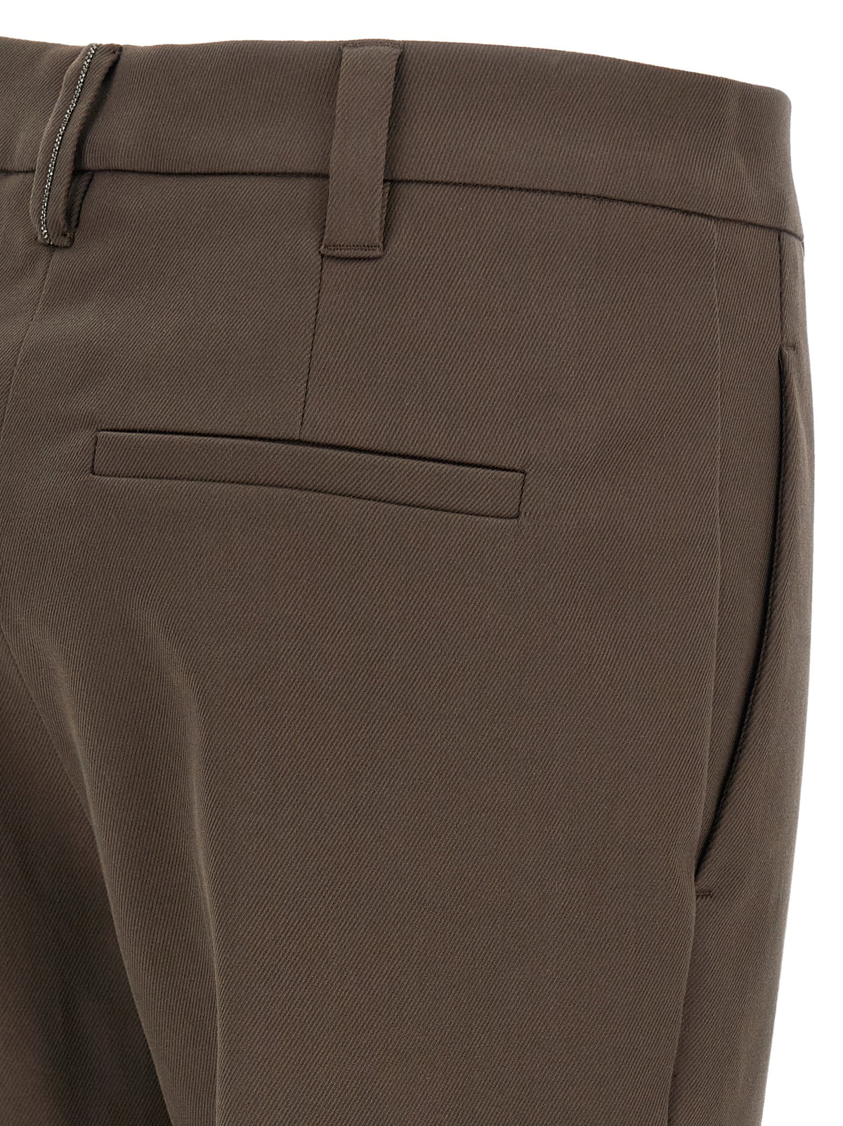 Brunello Cucinelli Braune Baumwollhose für die Freizeit