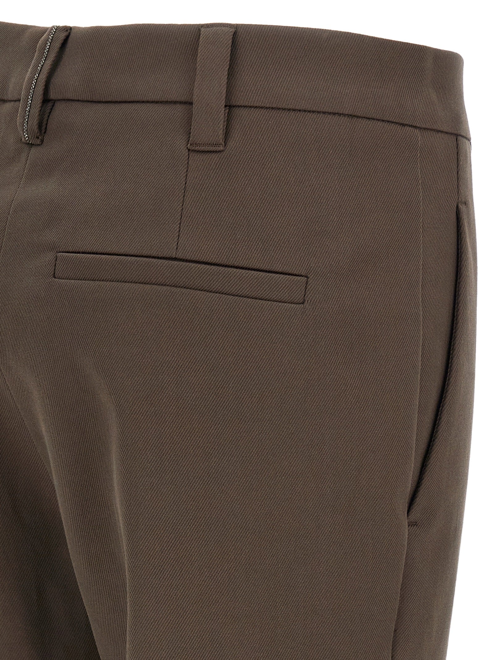Brunello Cucinelli Braune Baumwollhose für die Freizeit