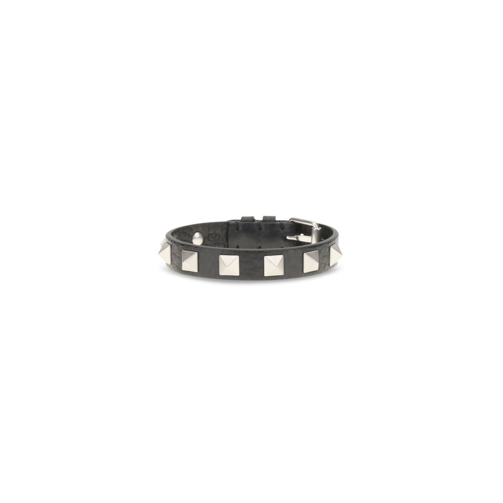 Valentino Garavani Schwarzes Kalbsleder-Armband Bos Taurus