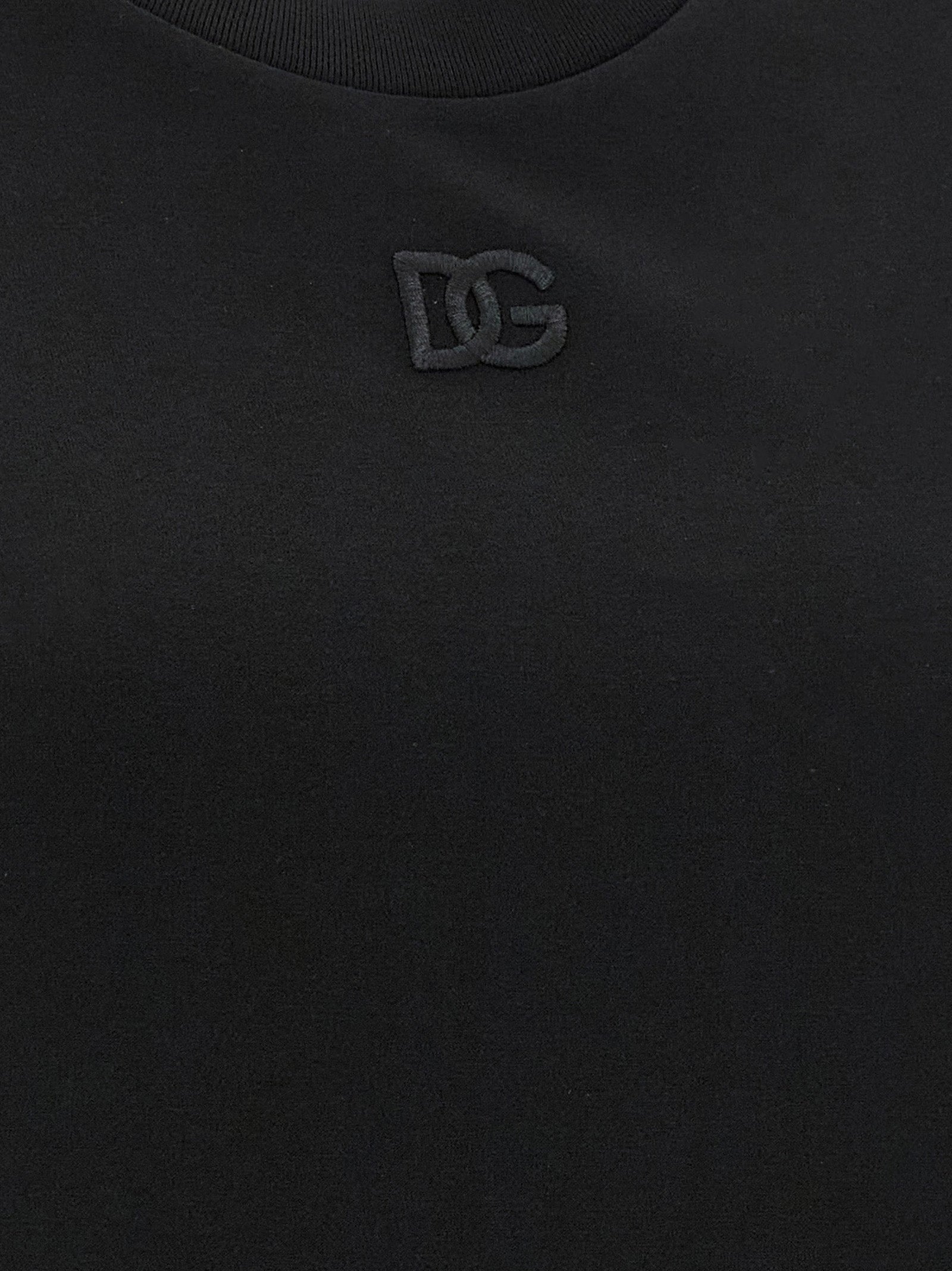 Dolce & Gabbana Schwarzes Baumwoll-T-Shirt