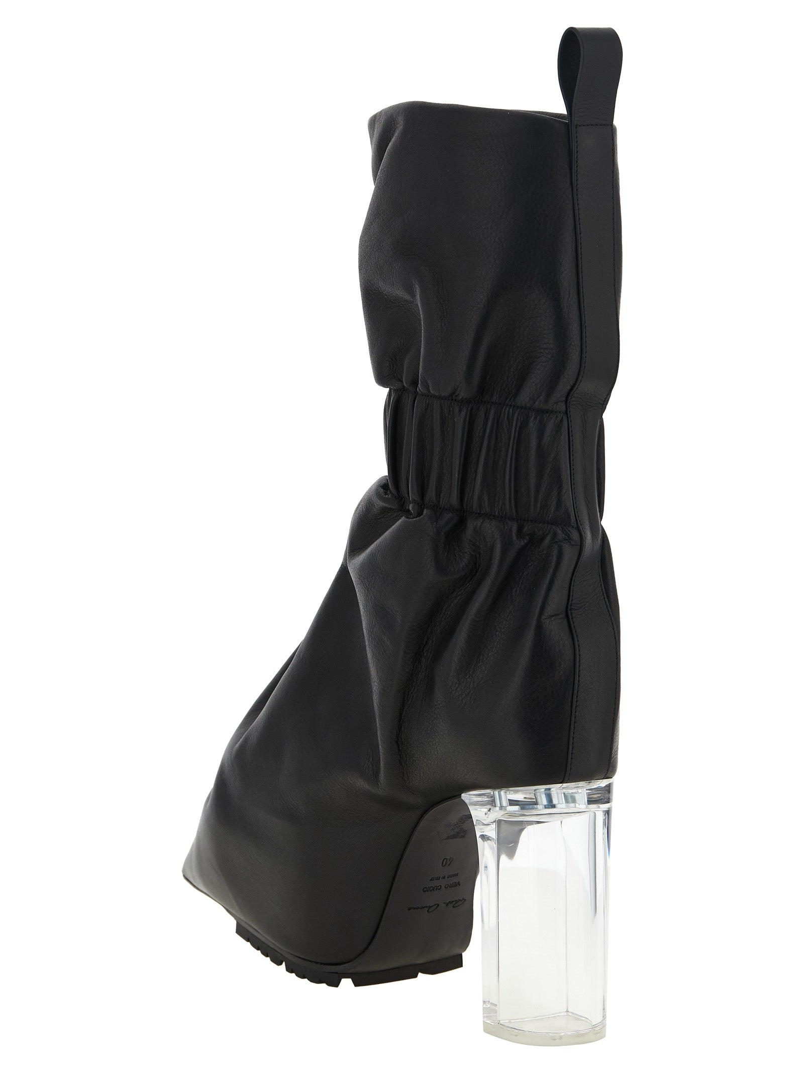 Rick Owens Schwarze Stiefeletten aus Kalbsleder