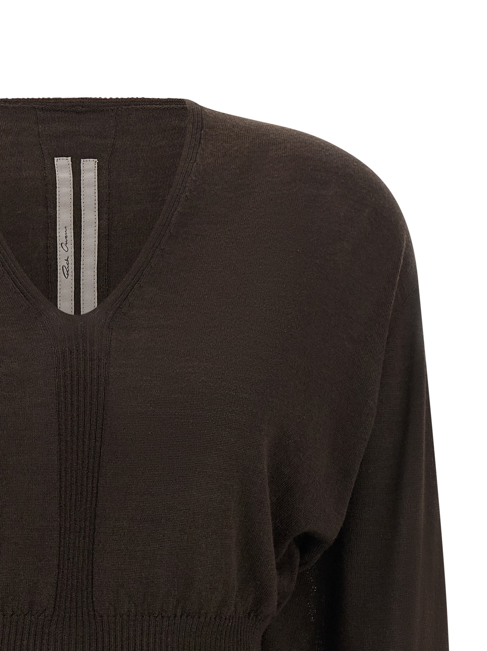 Rick Owens Hemdbluse aus brauner Schurwolle