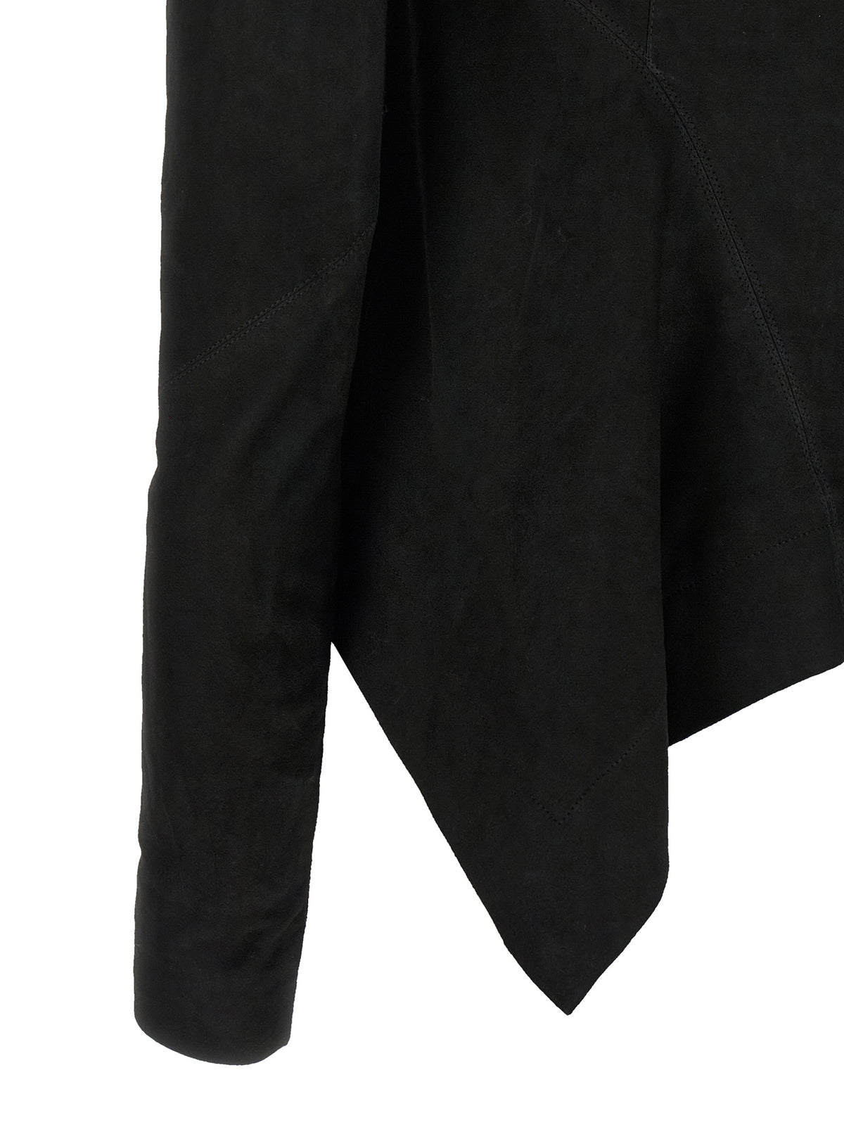 Rick Owens Schwarze Lammlederjacke