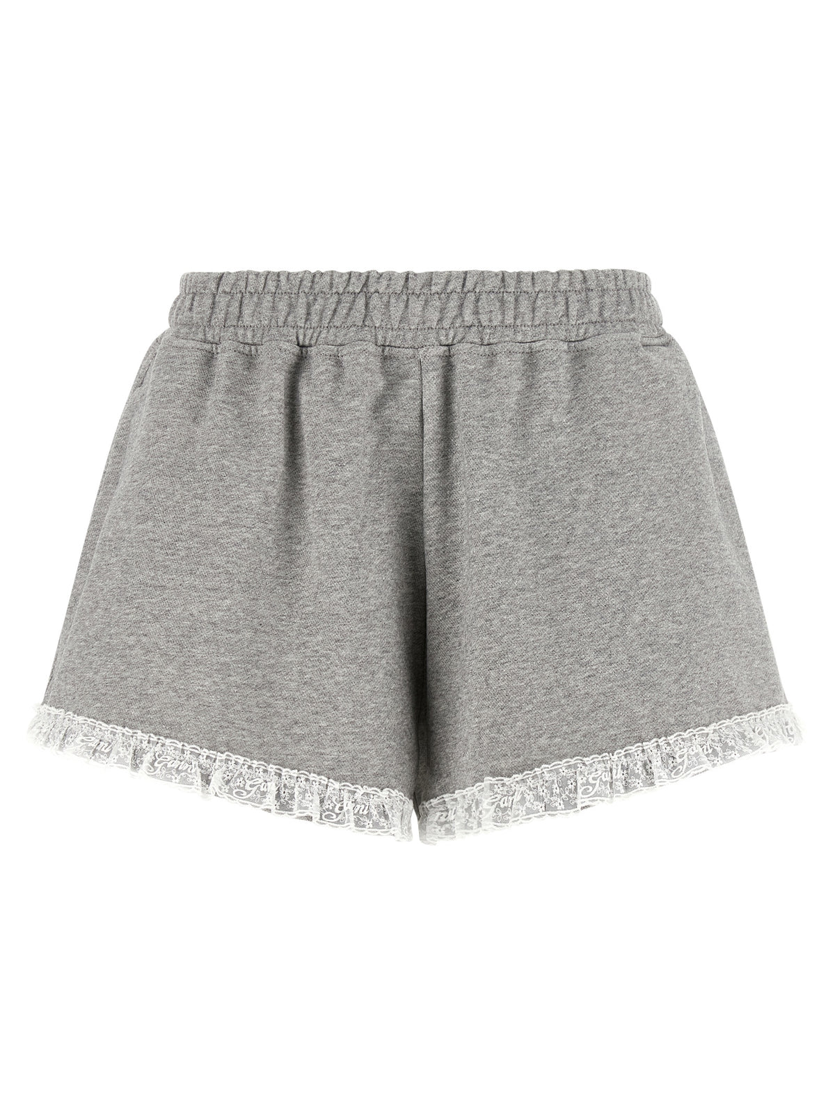 Ganni Graue Bio-Baumwoll-Bermudashorts