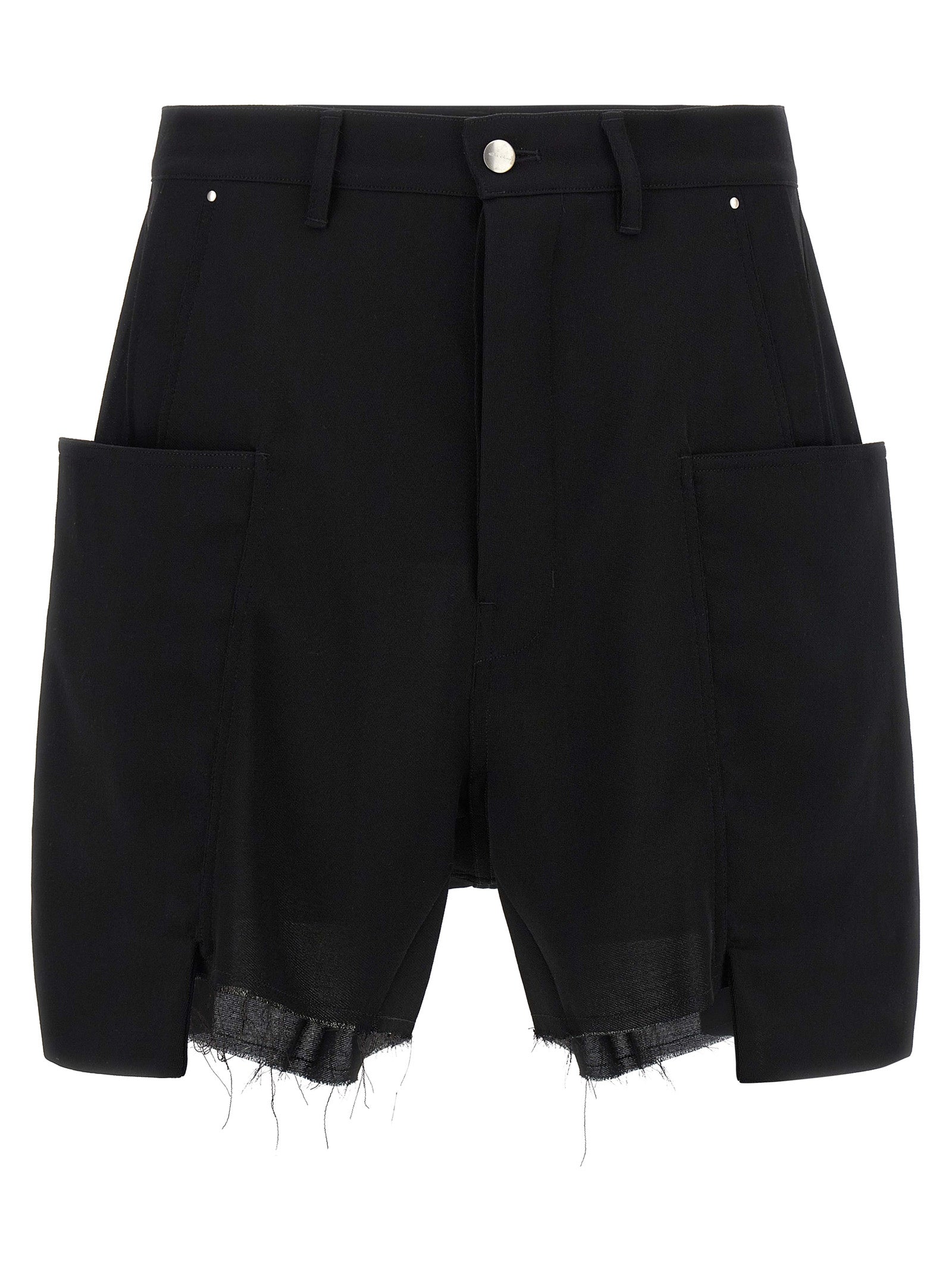 Rick Owens Schwarze Woll-Bermudashorts