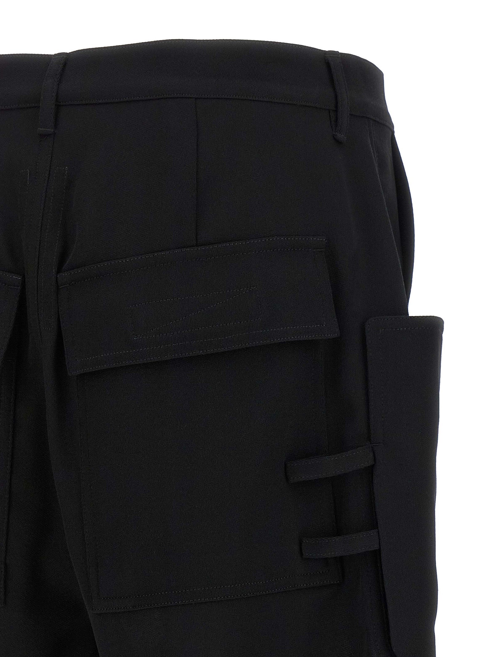 Rick Owens Schwarze Woll-Bermudashorts