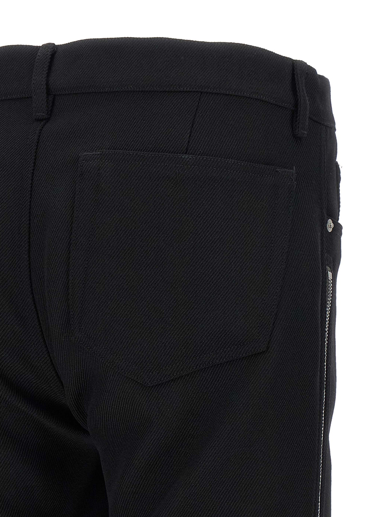 Rick Owens Schwarze Hose aus Schurwolle