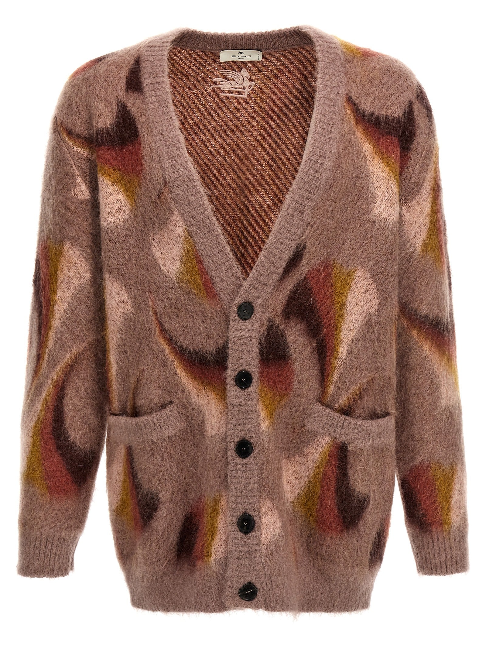 Etro Mehrfarbige Wollstrickjacke