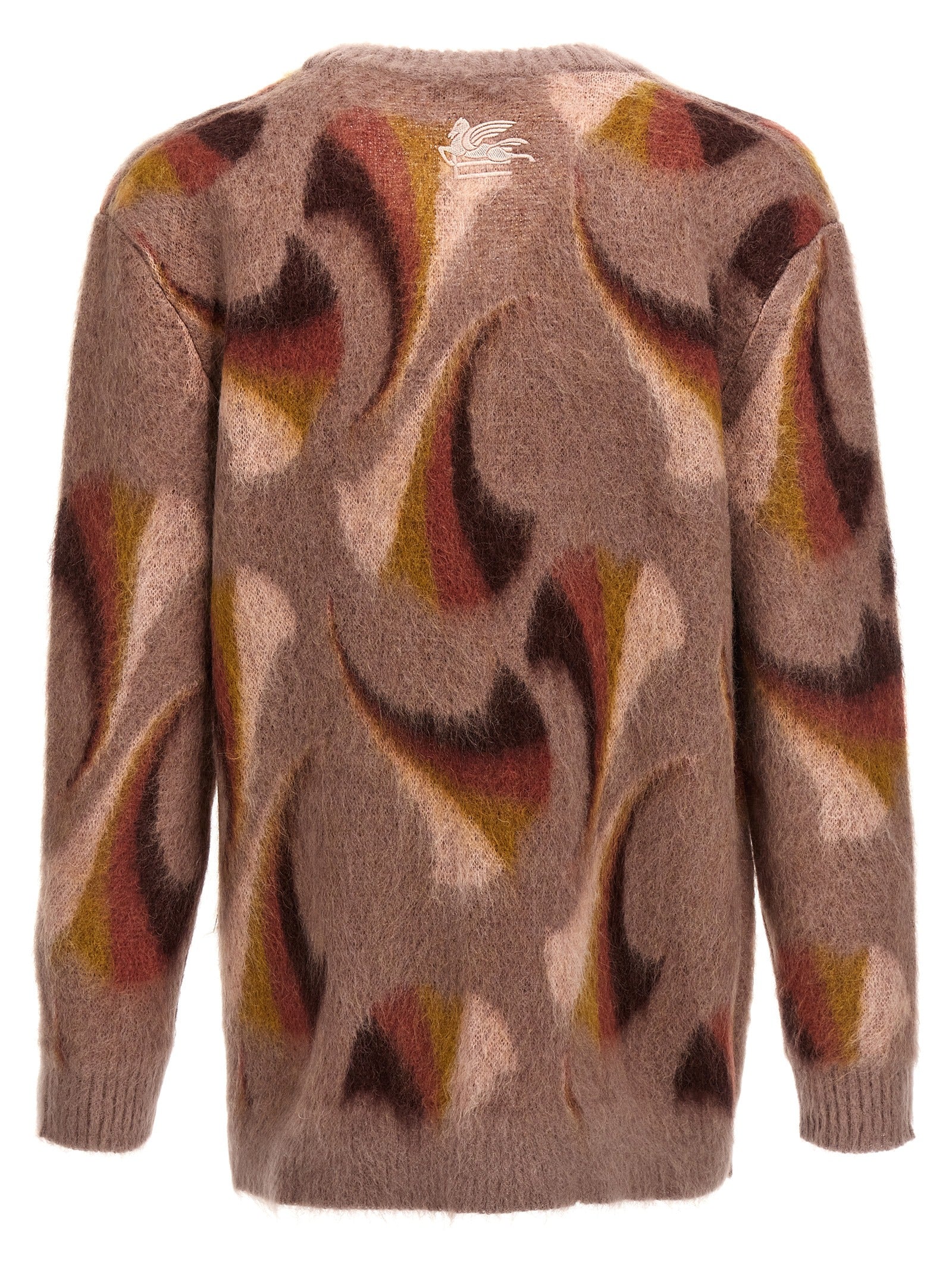 Etro Mehrfarbige Wollstrickjacke
