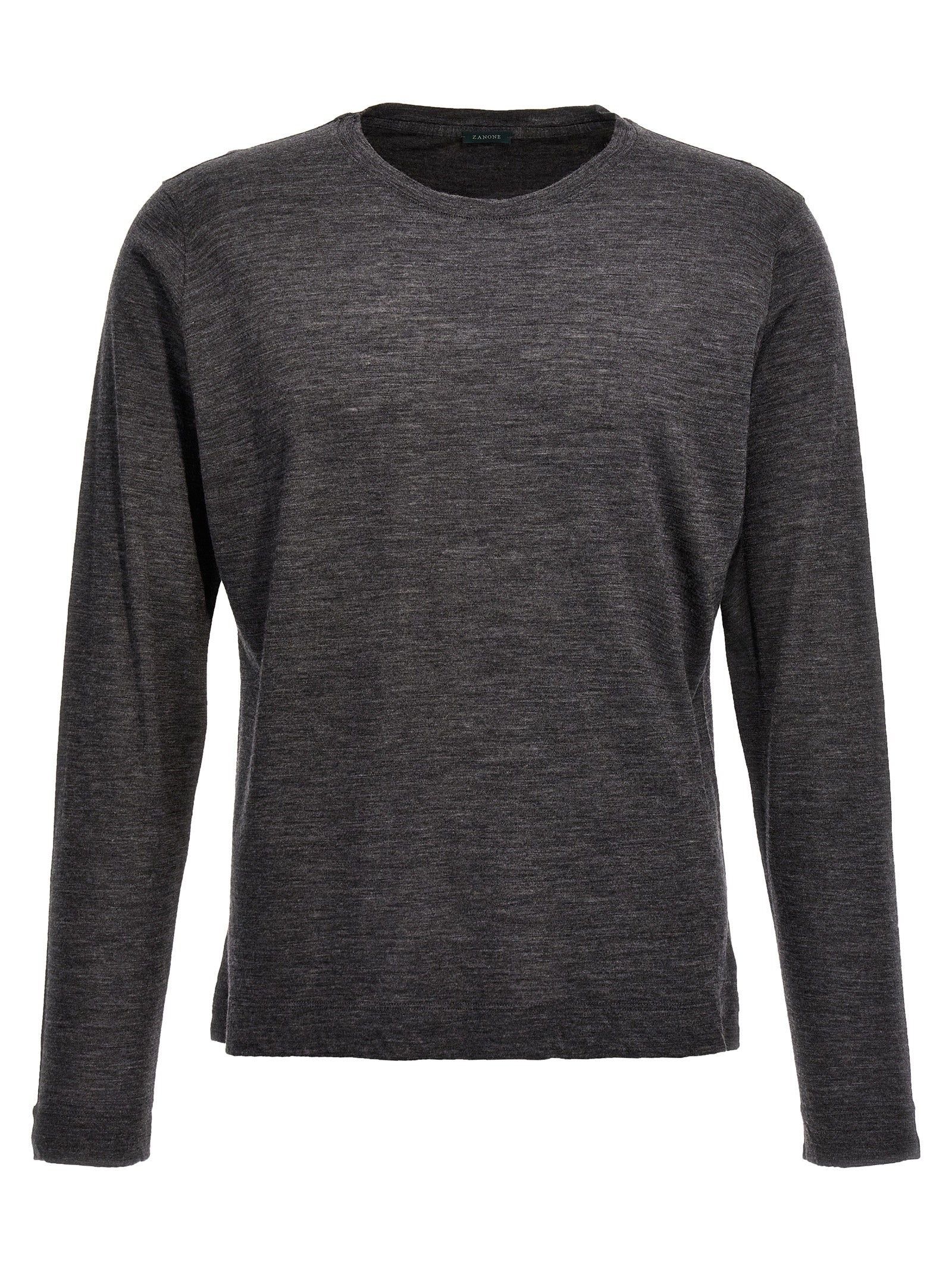 ZANONE Grauer Cardigan aus reiner Schurwolle