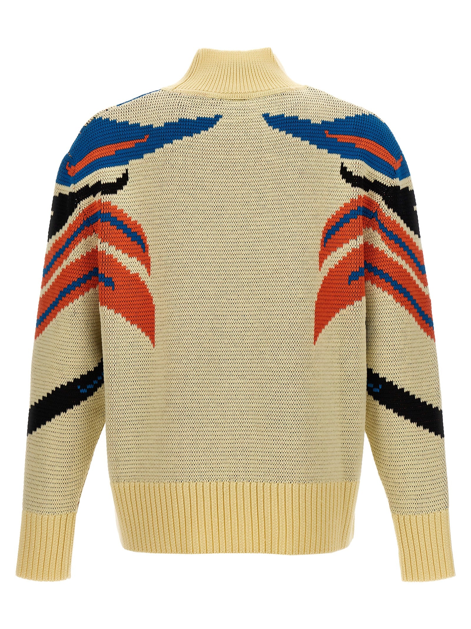 Bluemarble Mehrfarbige Strickjacke aus reiner Schurwolle
