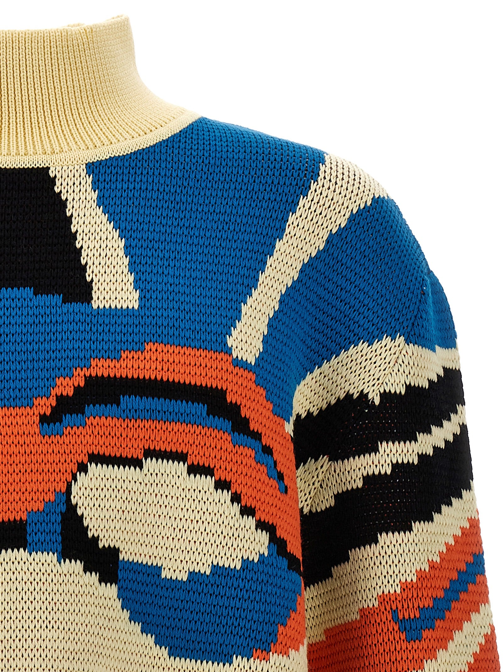 Bluemarble Mehrfarbige Strickjacke aus reiner Schurwolle