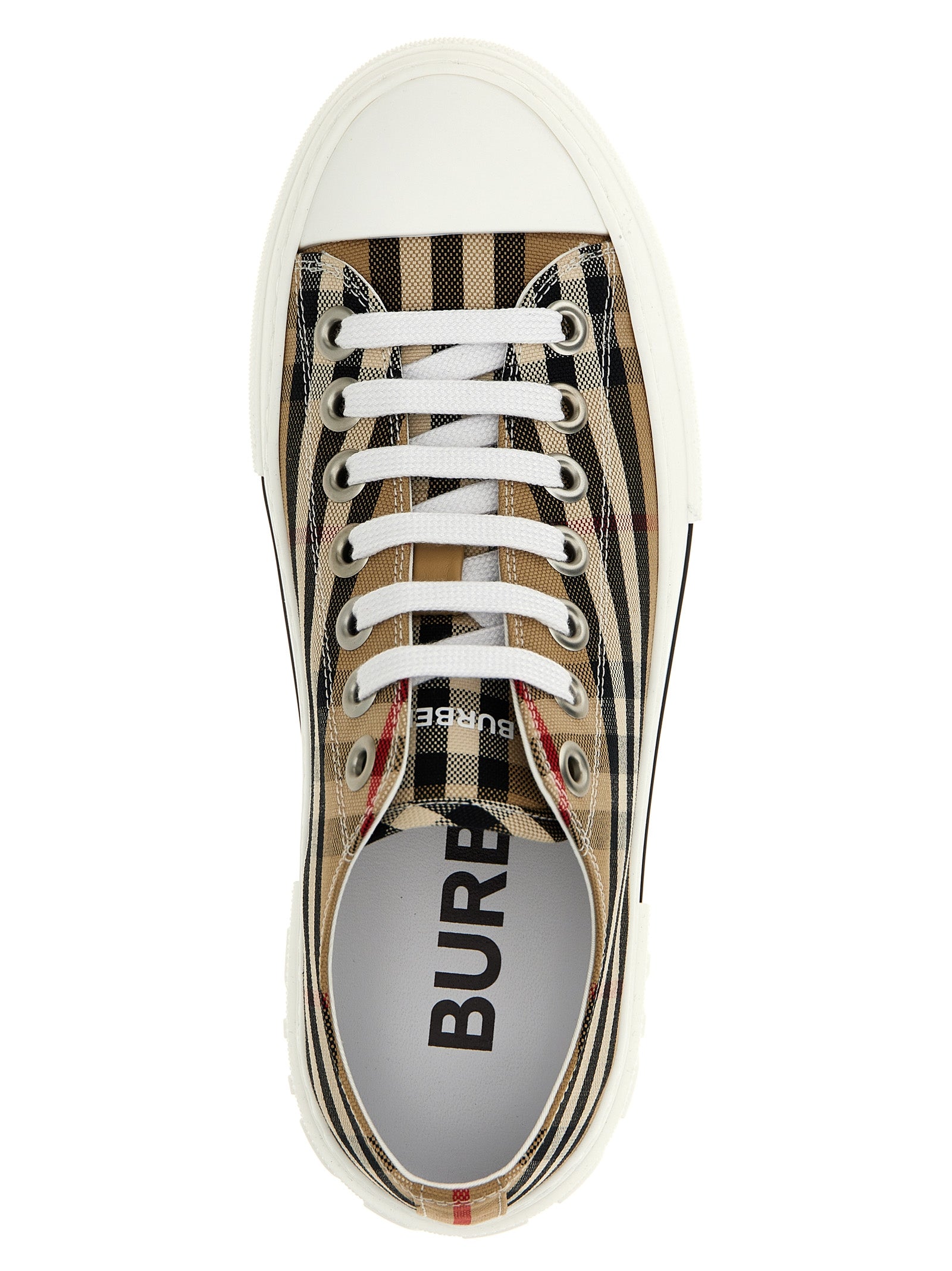Burberry Beige Baumwoll Low-Top-Sneaker