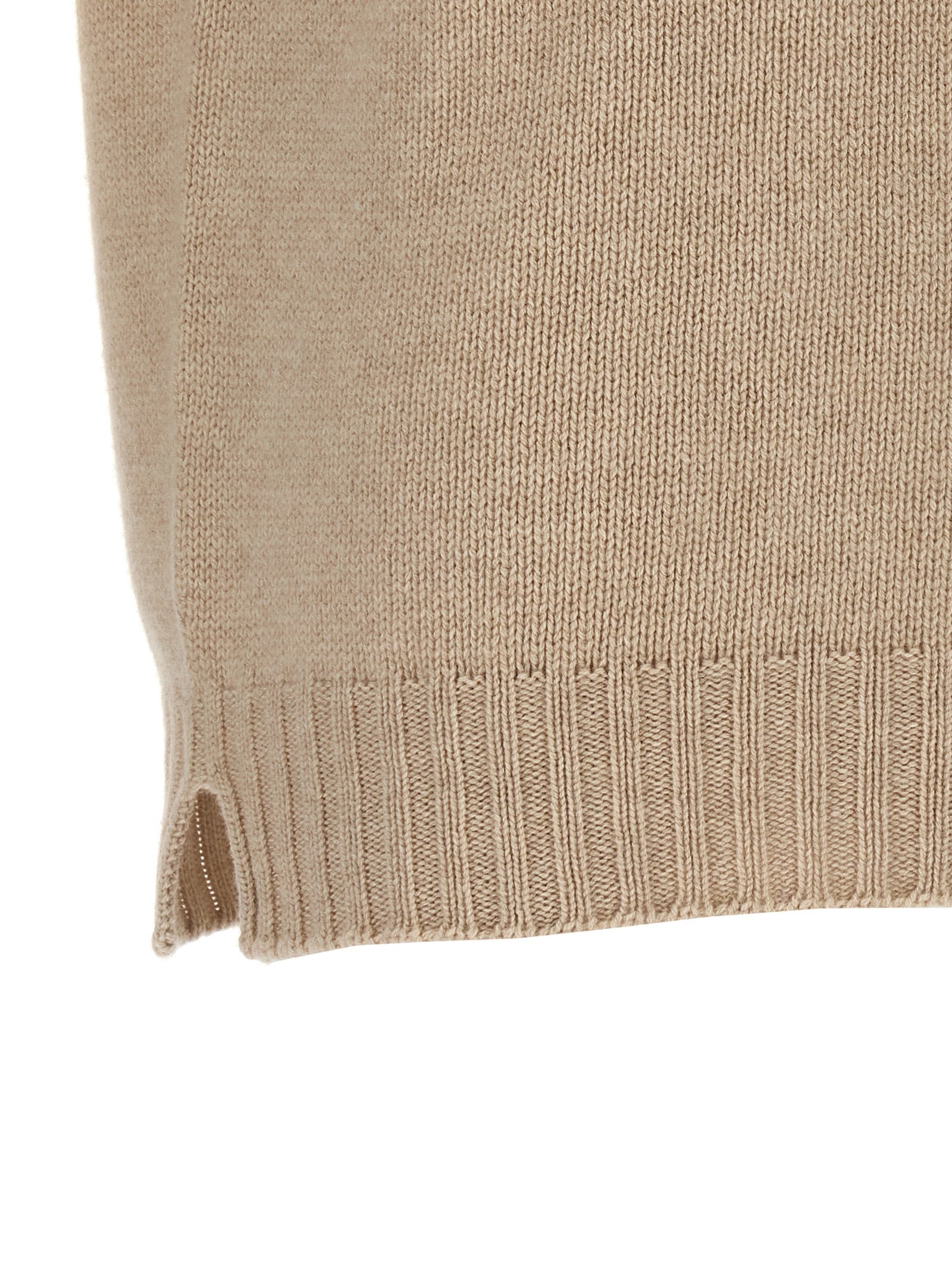 MA'RY'YA Beige Wollstrickjacke