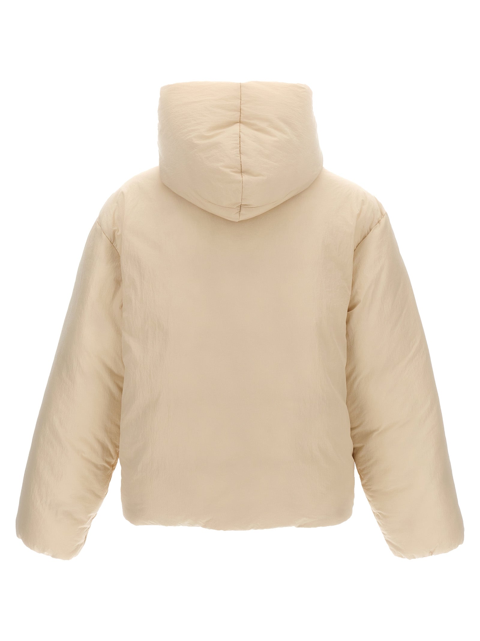 Jacquemus Weiße Polyamid-Jacke in voller Länge