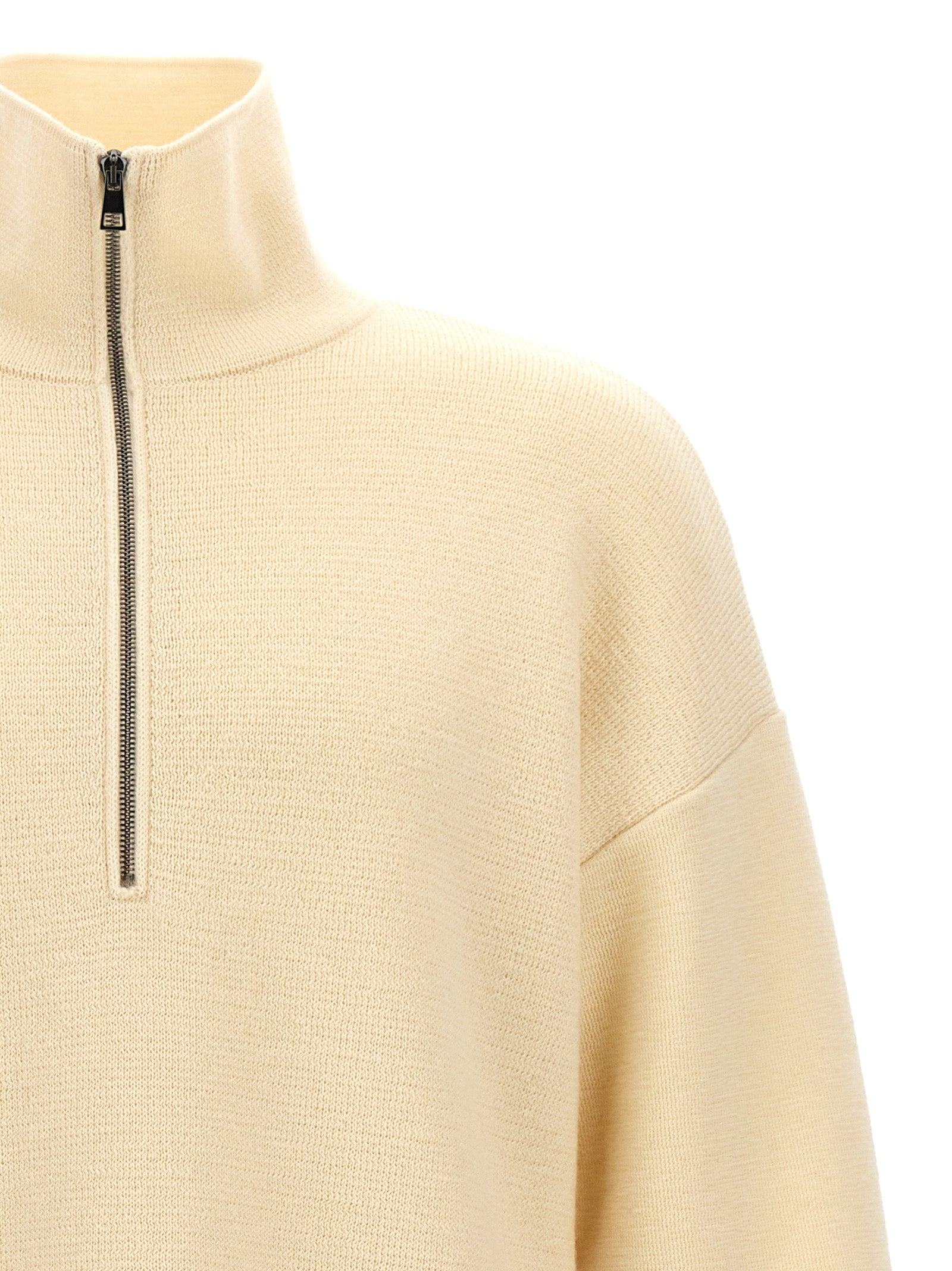 MA'RY'YA Cardigan aus weißer Merinowolle