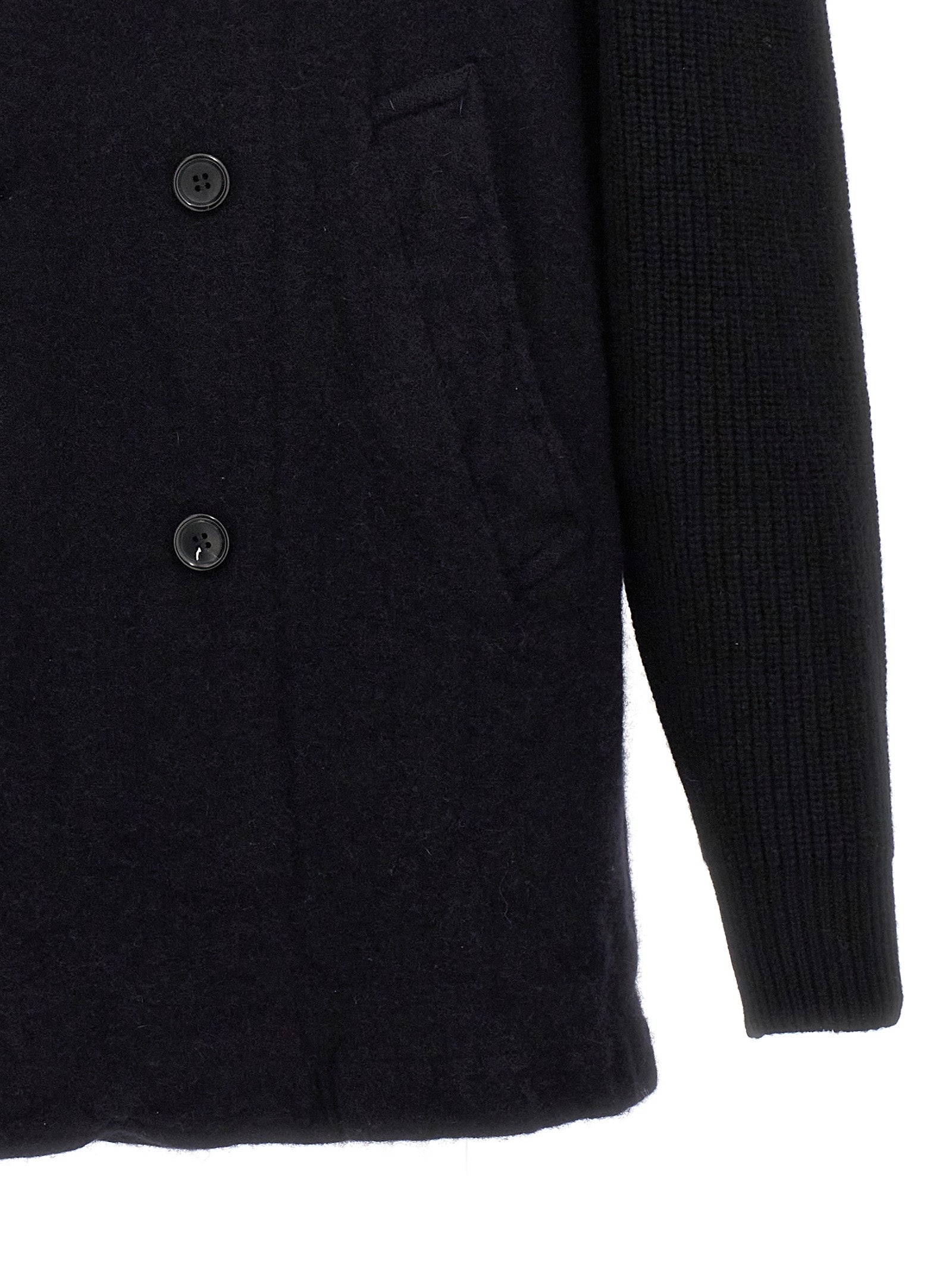 Comme Des Garçons Blauer Wollmantel