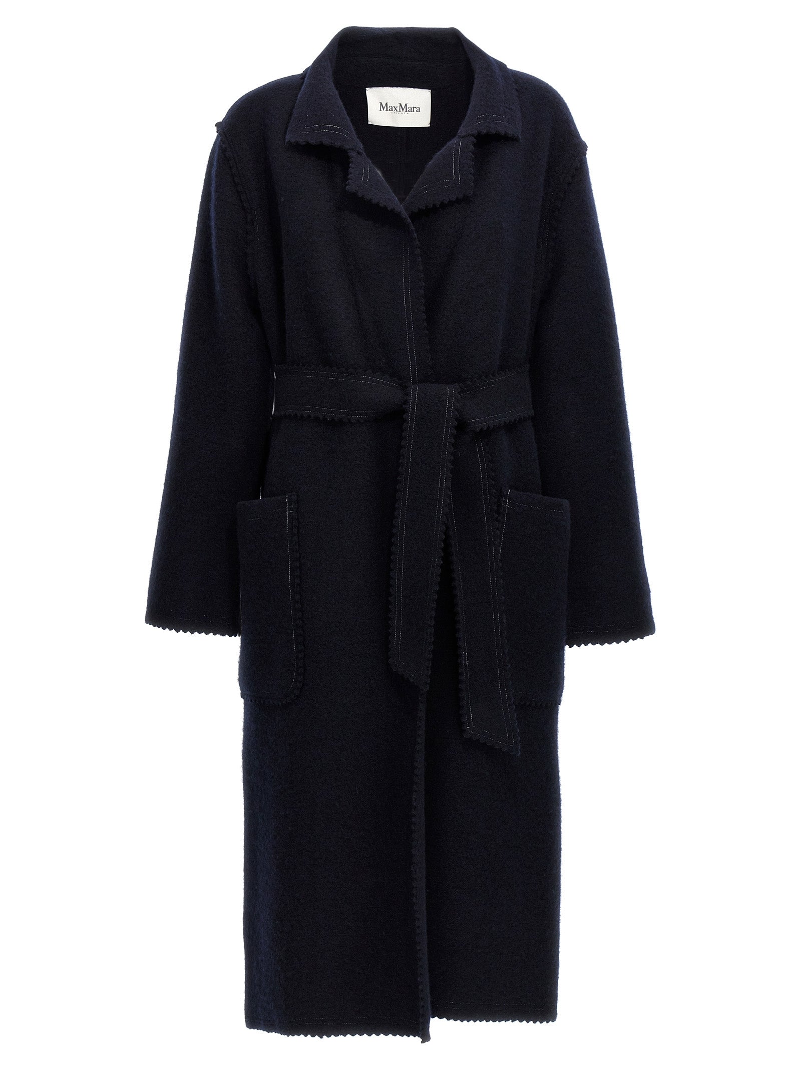 Max Mara Blauer Wollmantel
