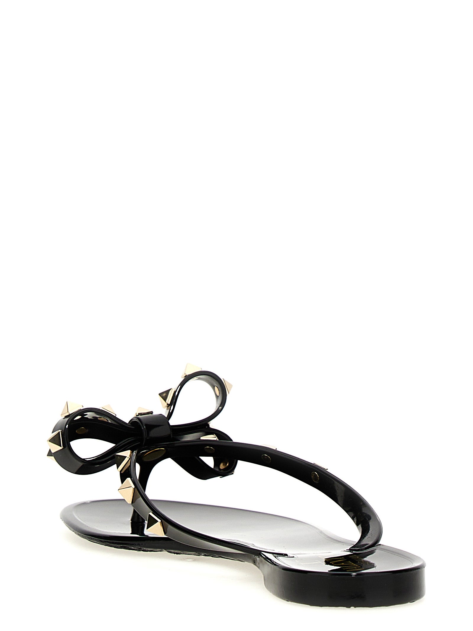 Valentino Garavani Schwarze PVC-Slipper