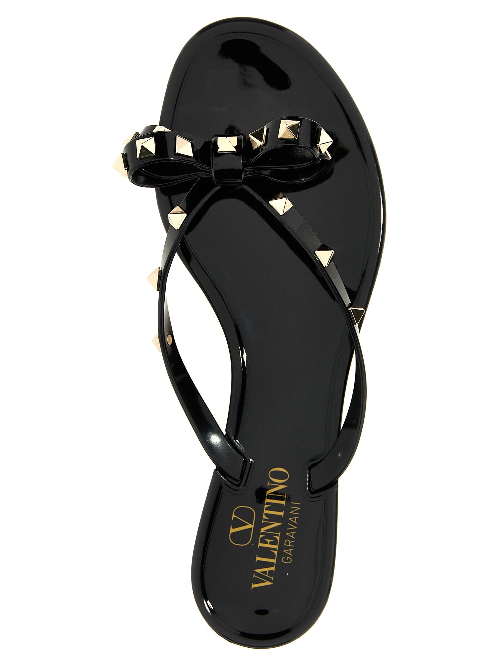 Valentino Garavani Schwarze PVC-Slipper