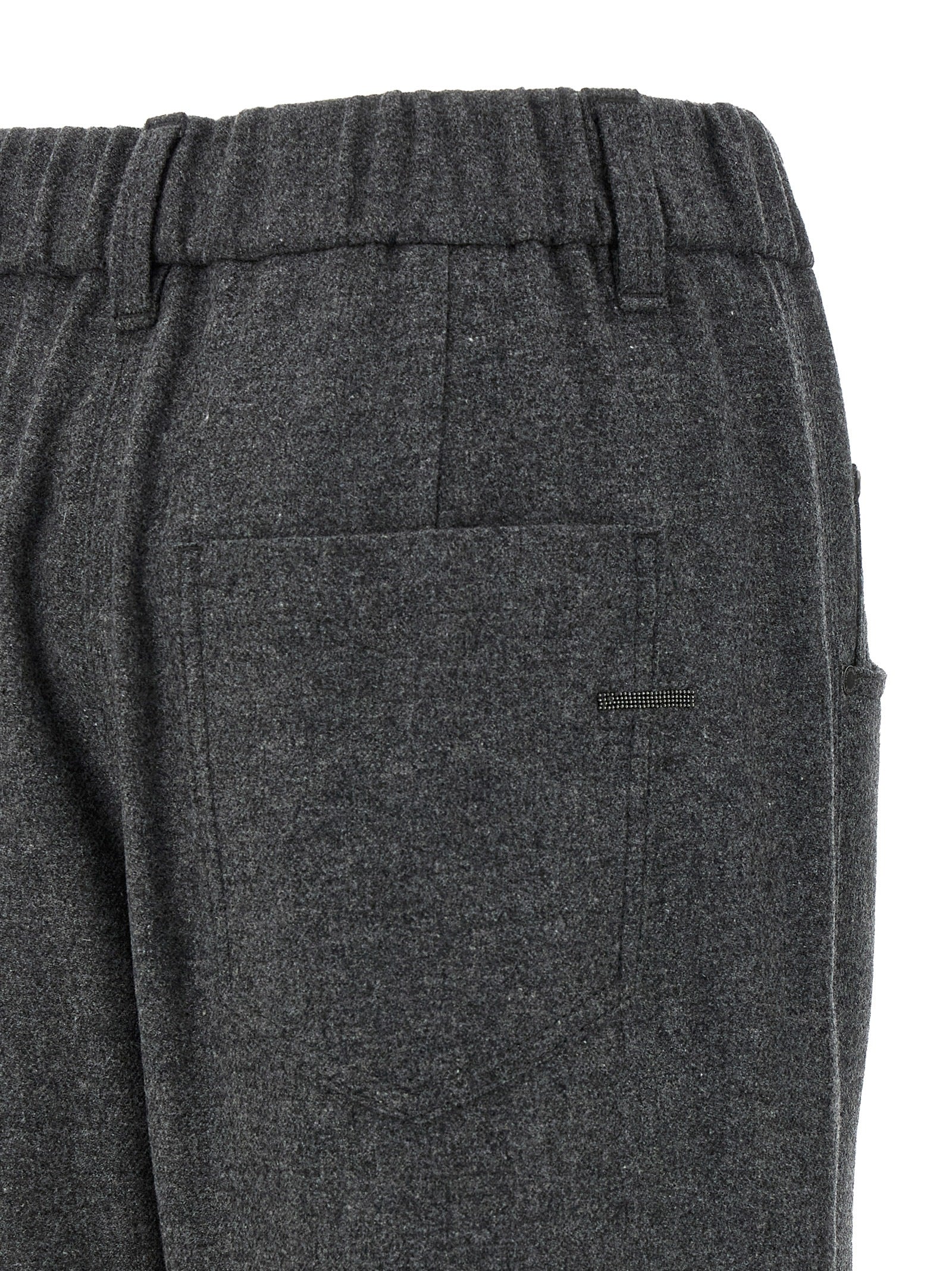 Brunello Cucinelli Graue Hose aus reiner Schurwolle