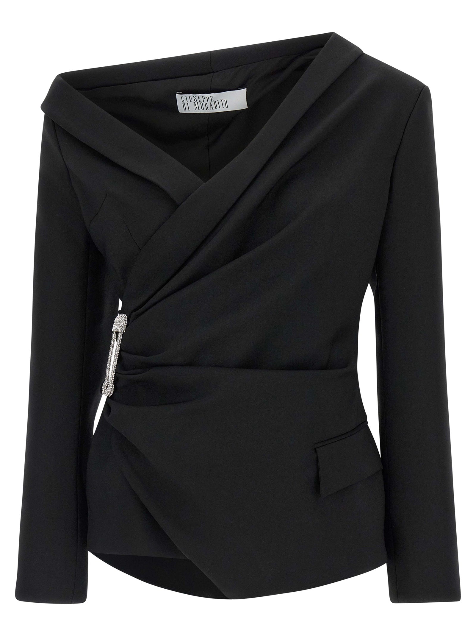 Giuseppe Di Morabito Schwarzer Blazer aus reiner Schurwolle