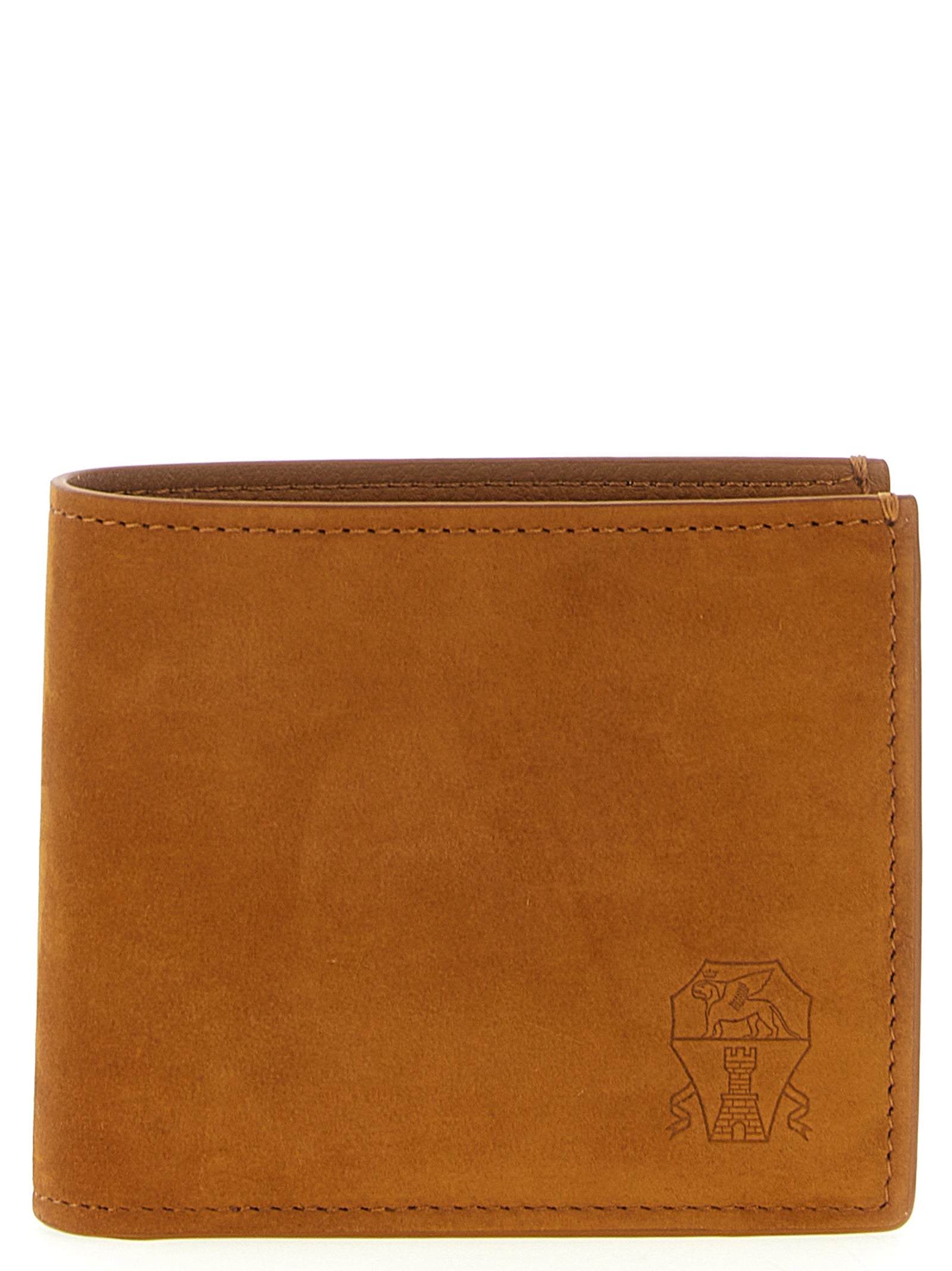 Brunello Cucinelli Braune Kalbsleder-Geldbörse