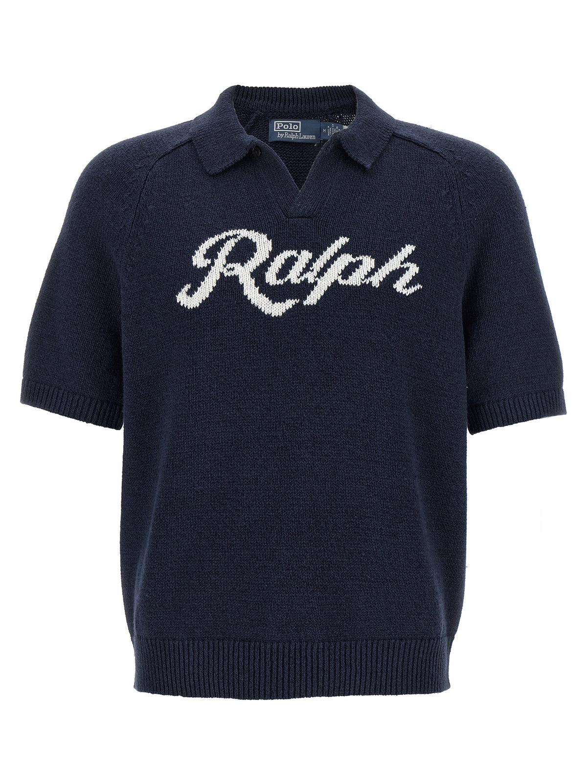 Polo Ralph Lauren Blauer Leinenstrickjacke